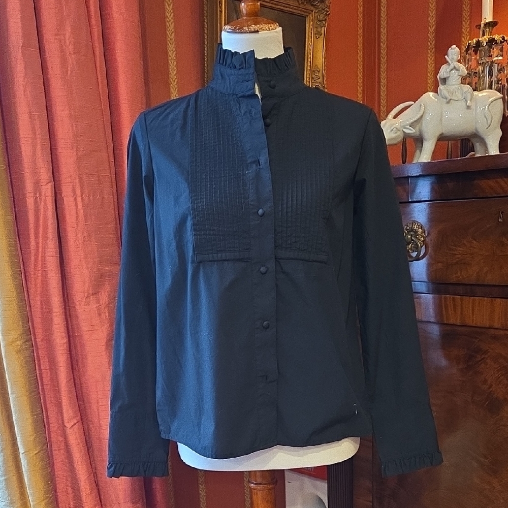 Black Tuxedo Blouse